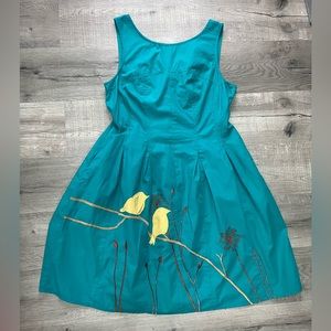 Teal Eshakti bird dress, 18